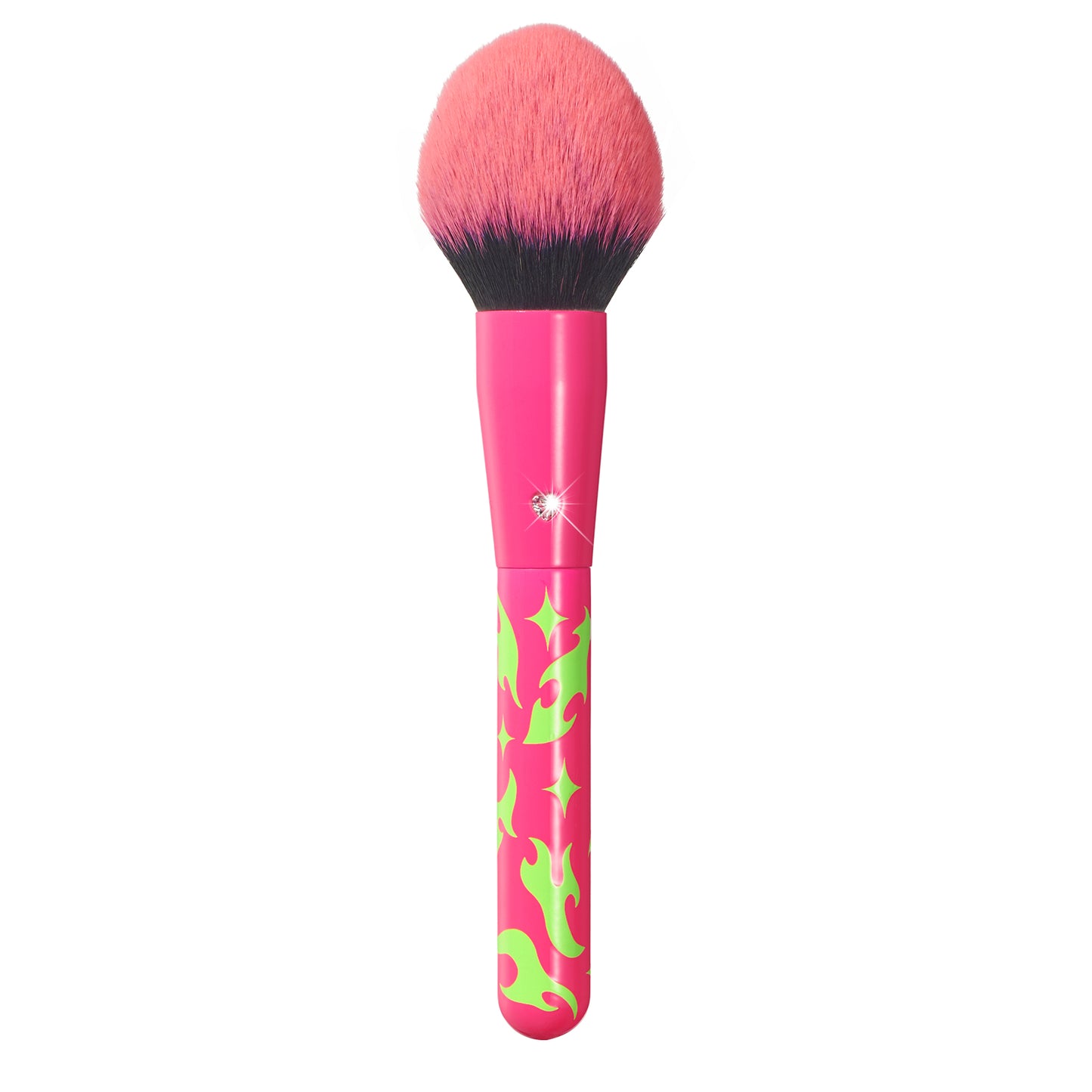Pink Powder Blush Brush with Diamond & Dense Bristles for Makeup